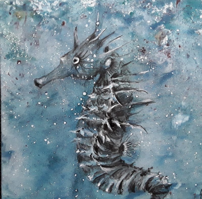 peinture d'hippocampe