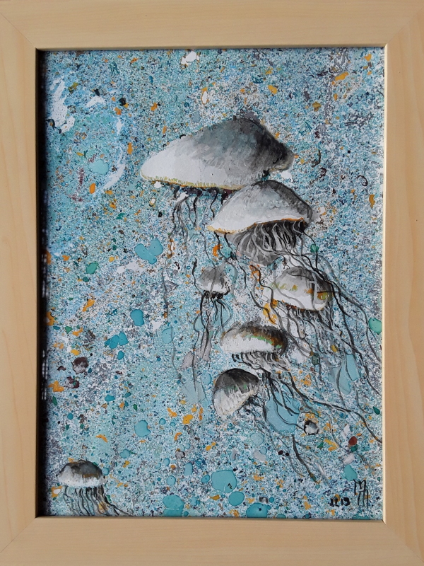 peinture de méduses