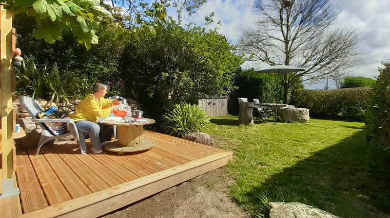 terrasse et jardin grane aux lièvres