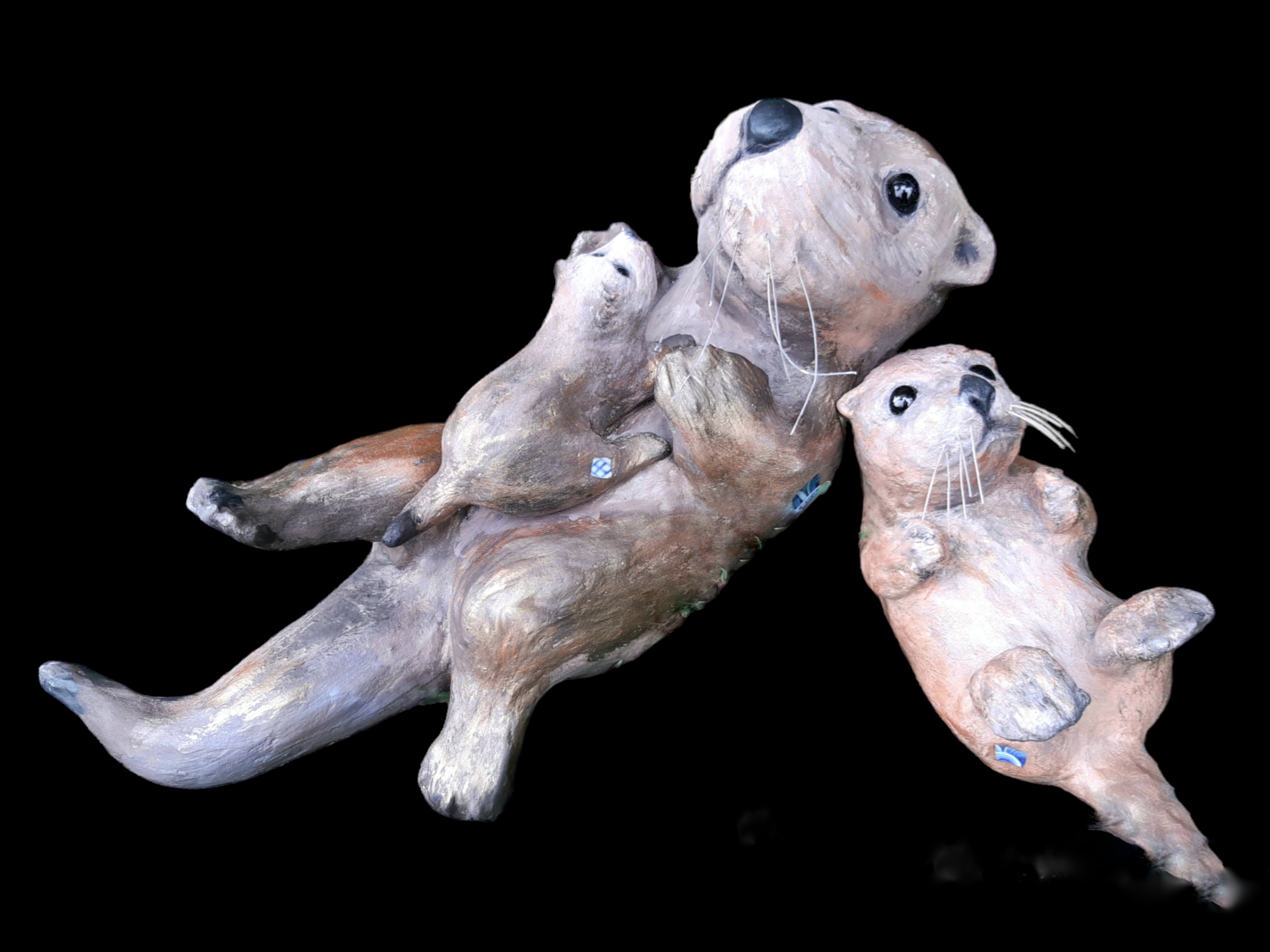 Sculpture de loutres de mer