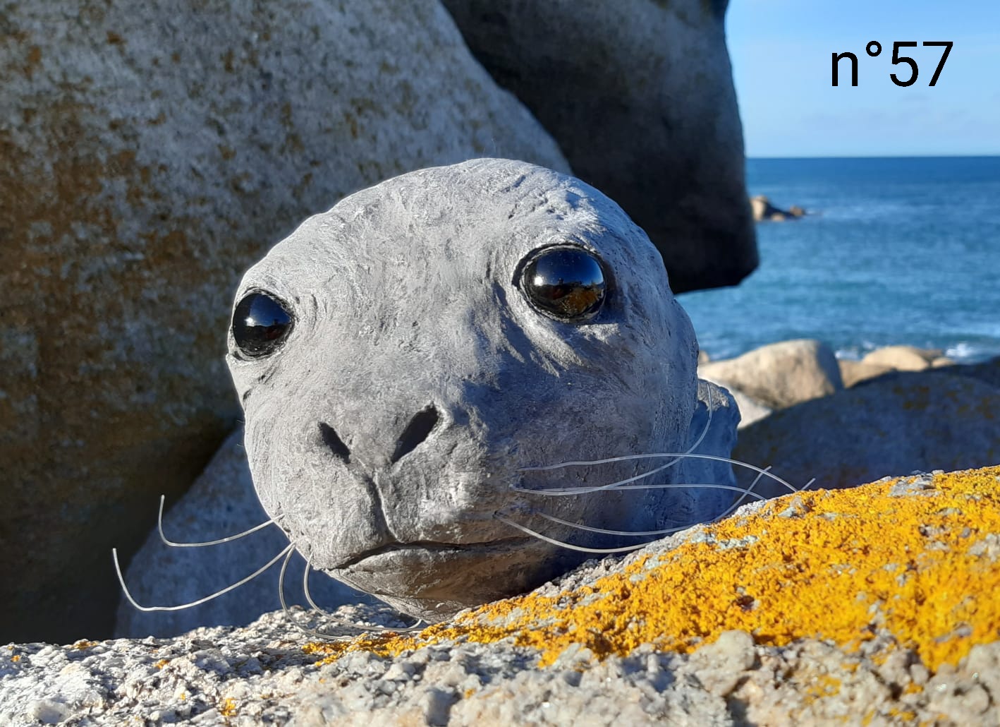 sculpture de tête de phoque